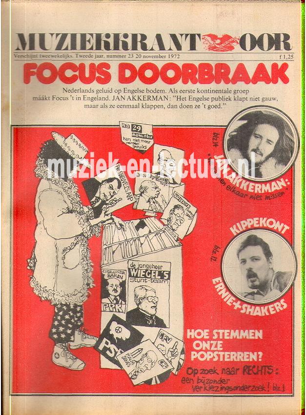 Muziekkrant Oor 1972 nr. 23